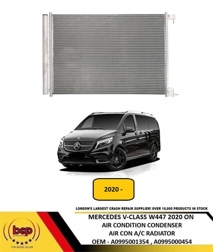 MERCEDES V-CLASS 2020 ON AIR CONDITION CONDENSER A/C AIR CON RADIATOR WITH DRYER
