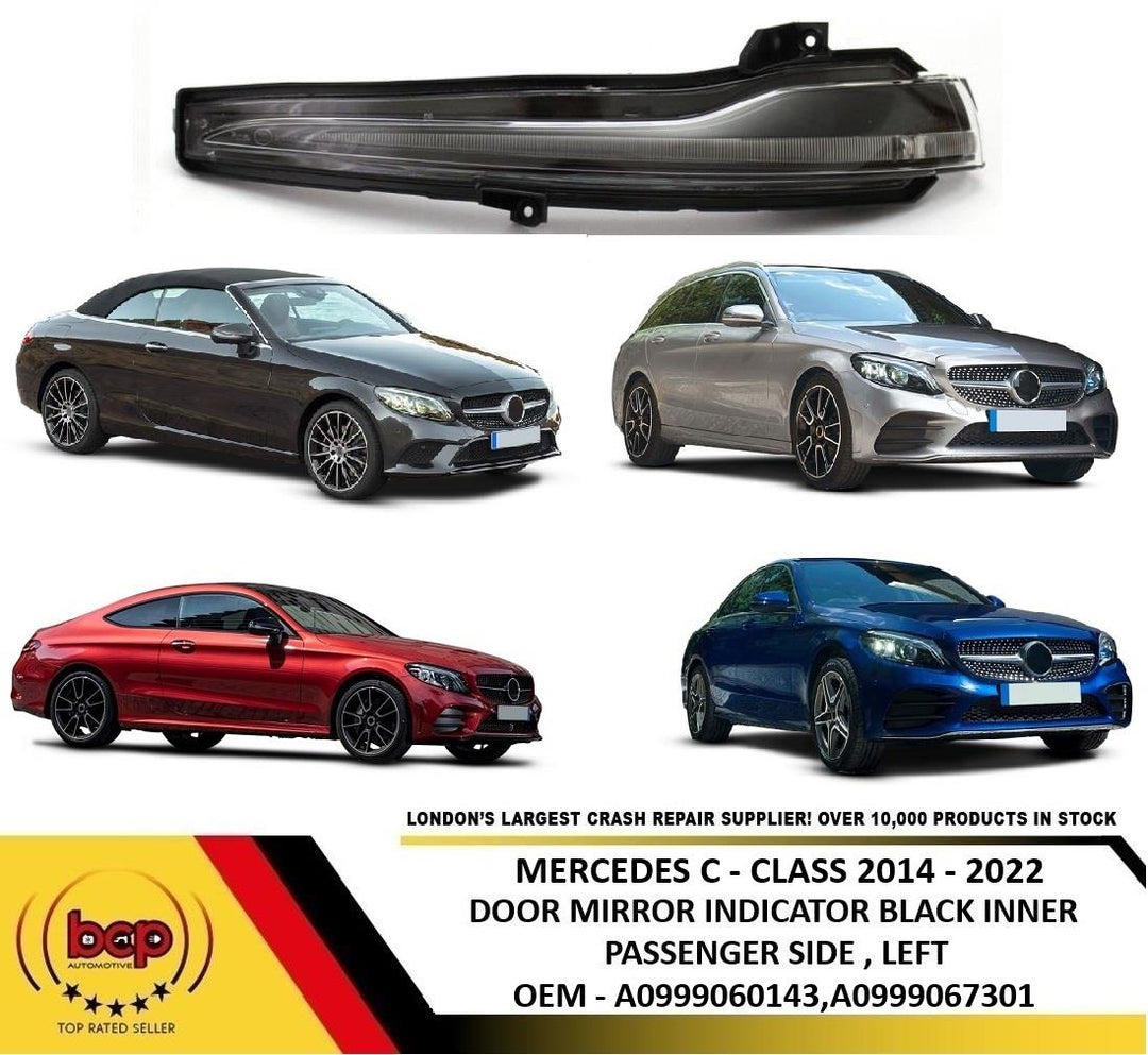 MERCEDES C-CLASS 2014-2022 DOOR WING MIRROR INDICATOR LED BLACK PASSENGER SIDE