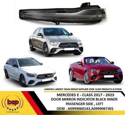 MERCEDES E-CLASS 2017-2023 DOOR WING MIRROR INDICATOR LED BLACK PASSENGER SIDE