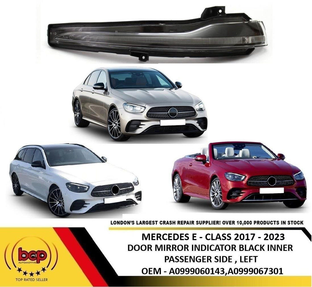 MERCEDES E-CLASS 2017-2023 DOOR WING MIRROR INDICATOR LED BLACK PASSENGER SIDE