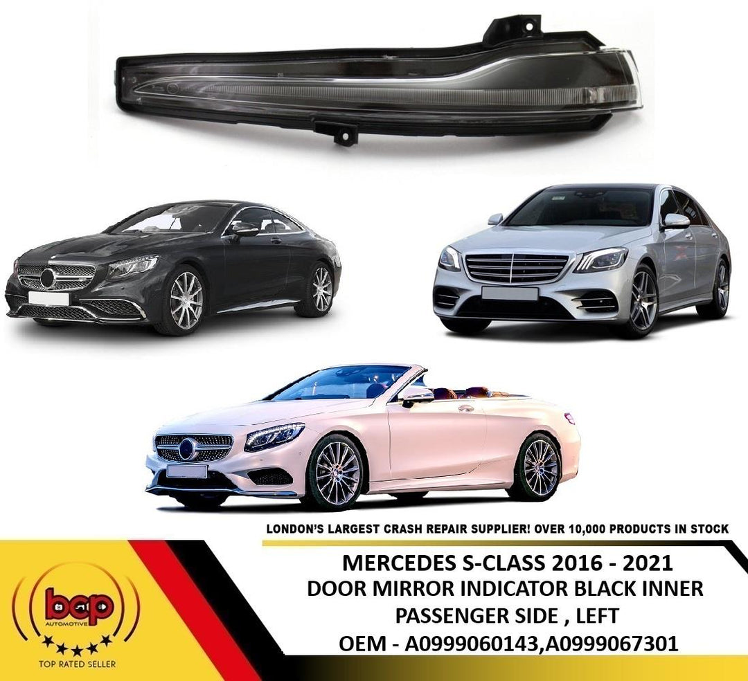 MERCEDES S-CLASS 2016 - 2021DOOR WING MIRROR INDICATOR LED BLACK PASSENGER SIDE