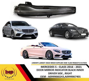 MERCEDES S-CLASS 2016 - 2021 DOOR WING MIRROR INDICATOR LED BLACK DRIVERS RIGHT