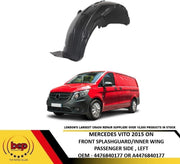 MERCEDES VITO 2015 ON FRONT WING SPLASHGUARD WHEEL ARCH LINER INNER LEFT