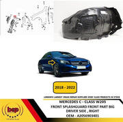 MERCEDES C – CLASS W205 2018 - 2022 FRONT SPLASHGUARD FRONT PART DRIVER RIGHT