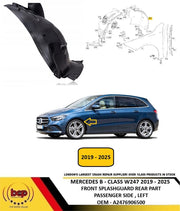 MERCEDES B -CLASS W247 2019 - 2025 FRONT SPLASHGUARD REAR SECTION PASSENGER LEFT