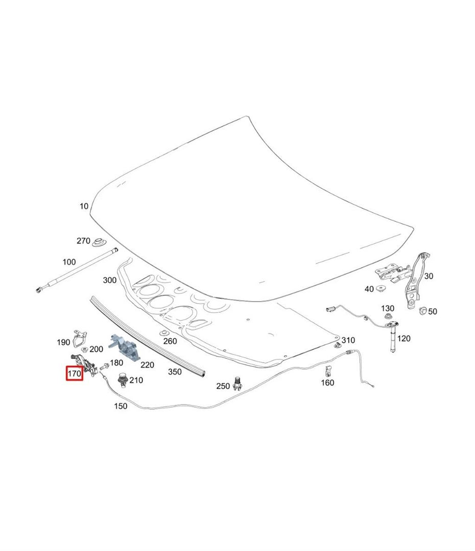 MERCEDES CLA C118 X118 2019 ON BONNET HOOD RELEASE LATCH LOCK A1778803000