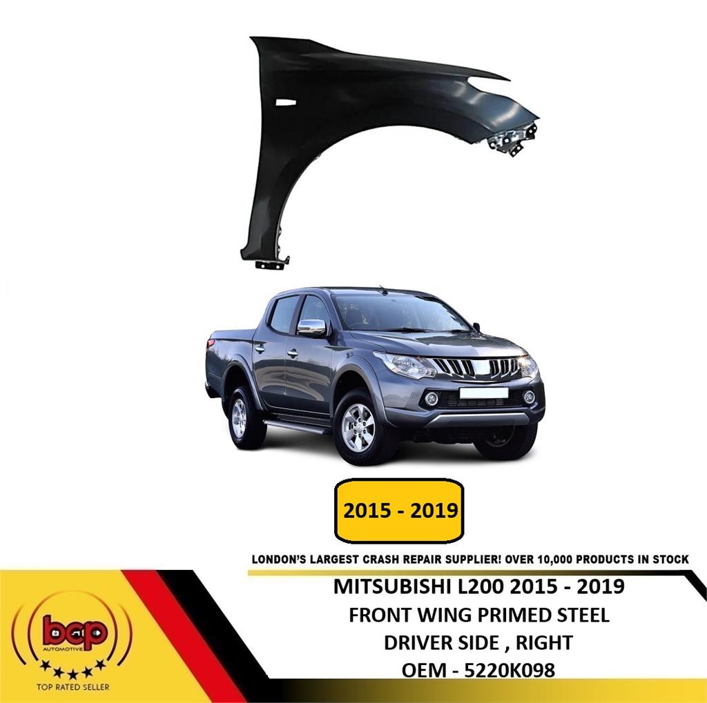 MITSUBISHI L200 2015 - 2019 FRONT WING PRIMED STEEL DRIVER SIDE RIGHT