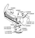 Load image into Gallery viewer, MITSUBISHI OUTLANDER 2015 - 2018 FRONT BUMPER MOULDING CHROME PASSENGER LEFT