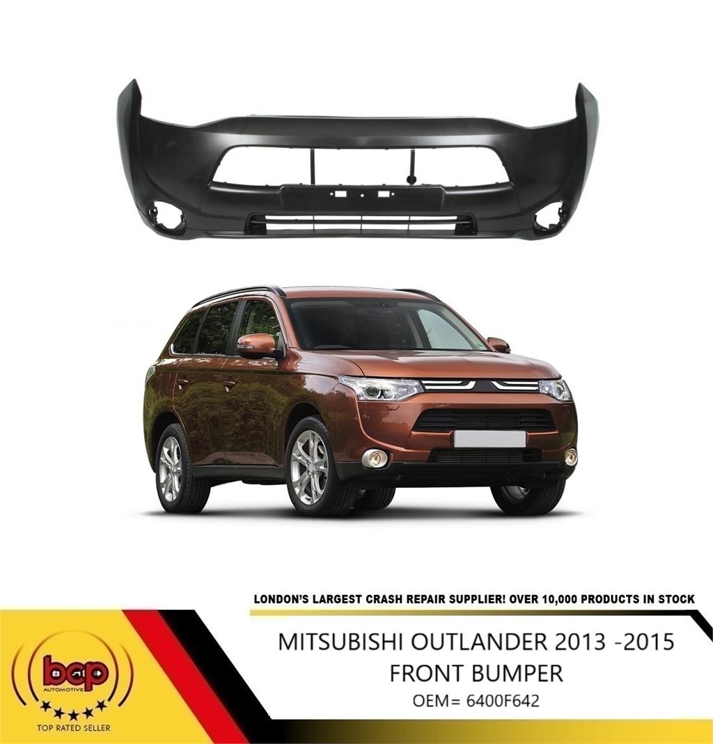 MITSUBISHI OUTLANDER 2013 - 2015 FRONT BUMPER PRIMED WITH FOG HOLES 6400F642