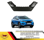NISSAN QASHQAI 2017 – 2021 FRONT BUMPER CENTRE MOULDING GRILLE TRIM GLOSS BLACK