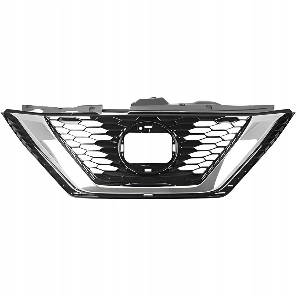 FOR NISSAN QASHQAI 2017 - 2021 FRONT GRILLE WITH CHROME with CARMERA hole