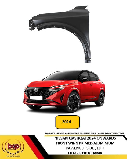 NISSAN QASHQAI 2024 ON FRONT WING FENDER ALUMINIUM PASSENGER SIDE LEFT PRIMED