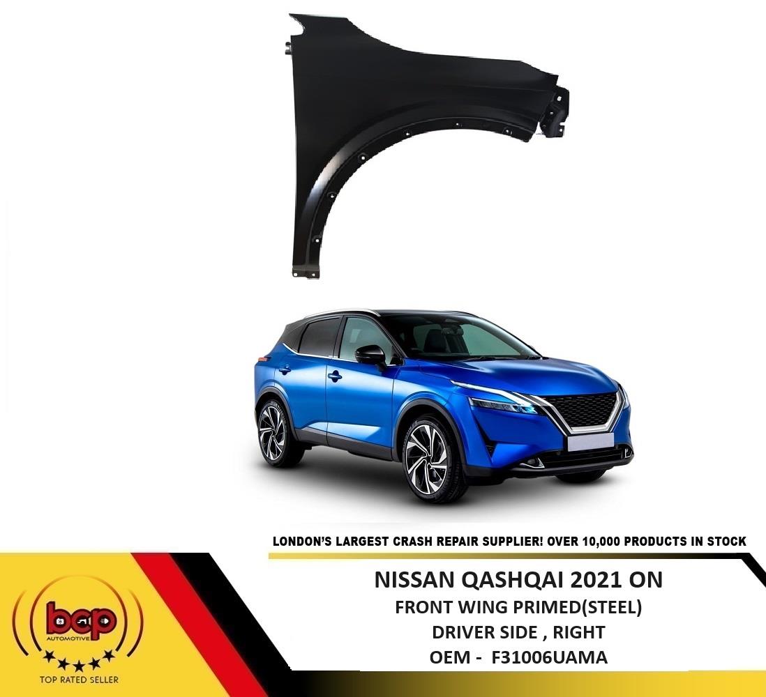 NISSAN QASHQAI 2021 - 2024 FRONT WING FENDER STEEL DRIVER SIDE RIGHT PRIMED