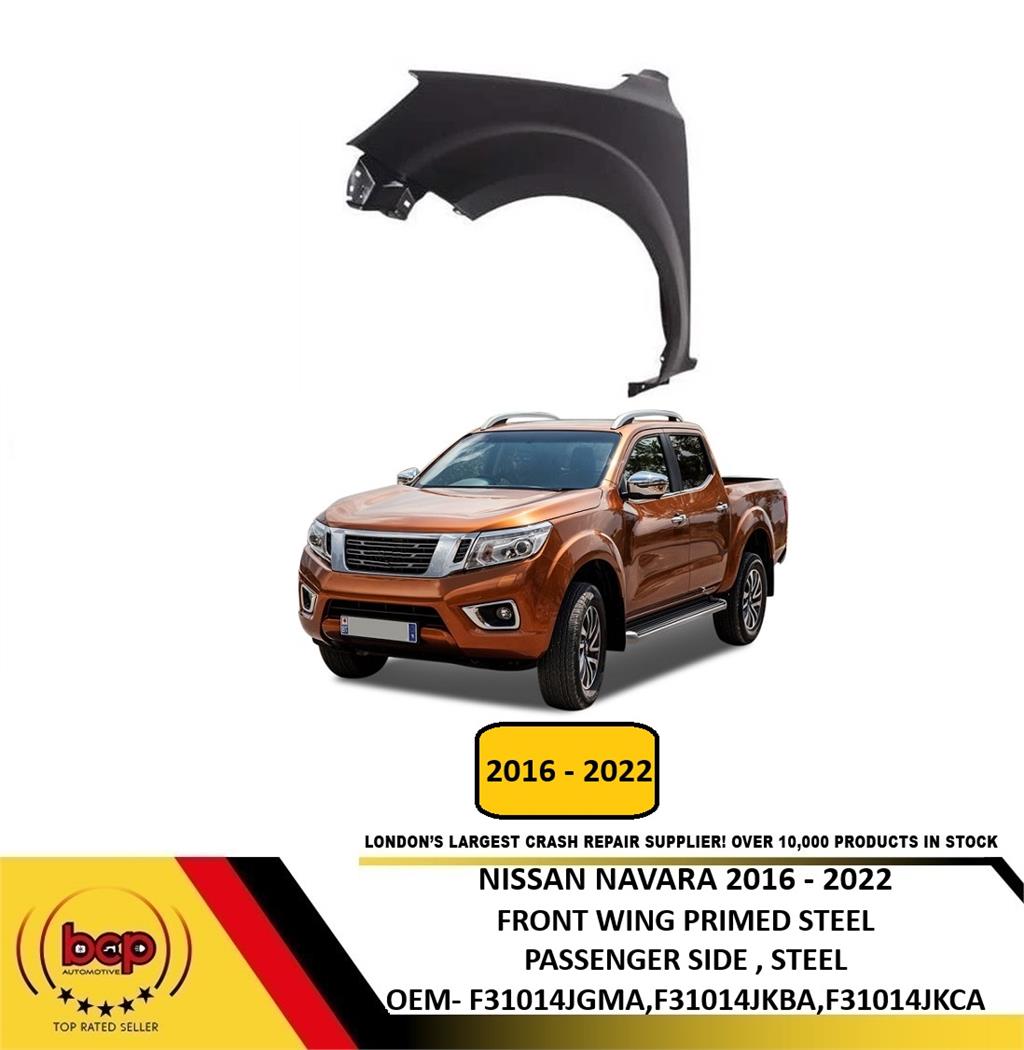NISSAN NAVARA 2016 - 2022 FRONT WING PRIMED STEEL PASSENGER SIDE LEFT