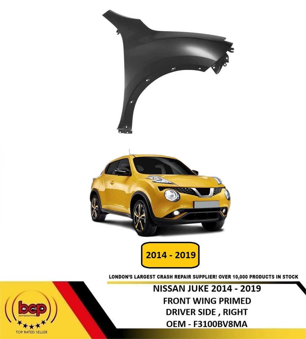 NISSAN JUKE 2014 - 2019 FRONT WING RIGHT DRIVERS SIDE PRIMED INSURANCE APPROVED