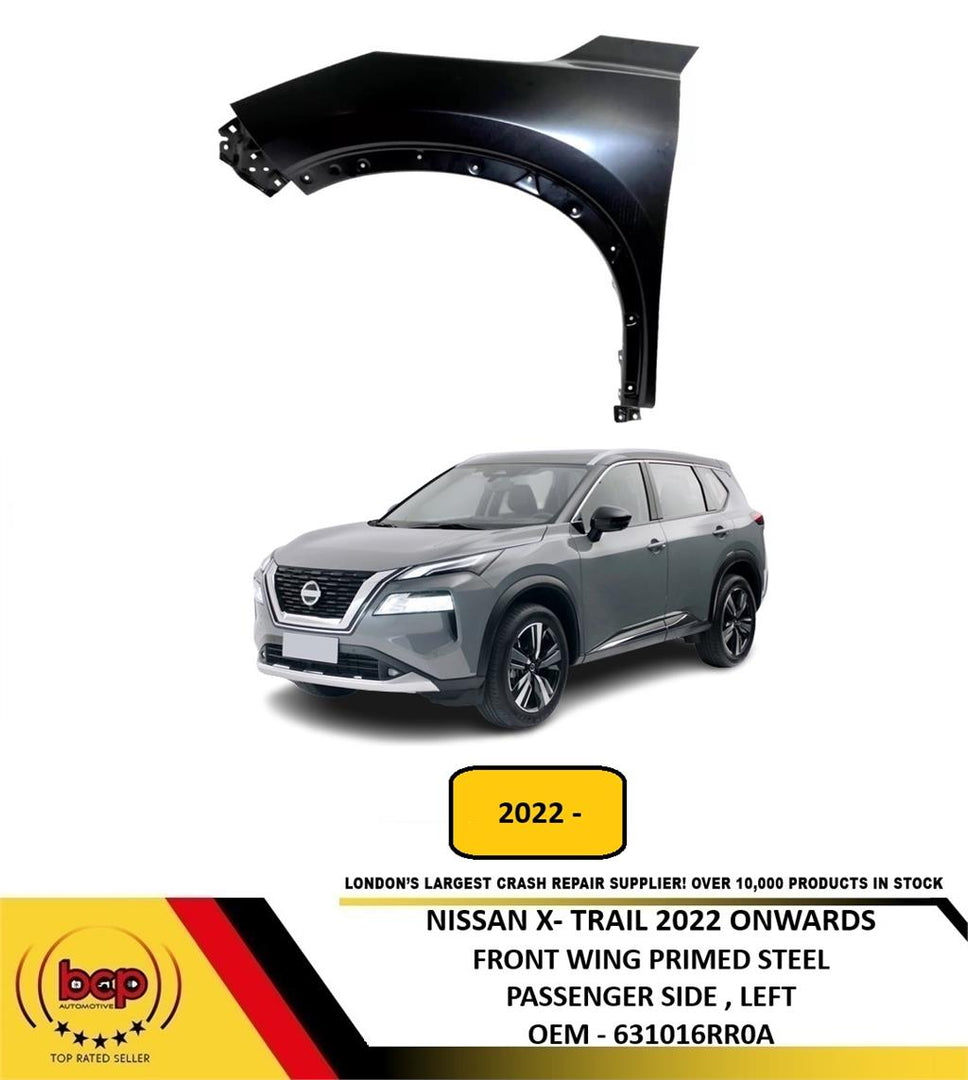 NISSAN XTRAIL 2022 ONWARDS FRONT WING PRIMED STEEL PASSENGER SIDE LEFT