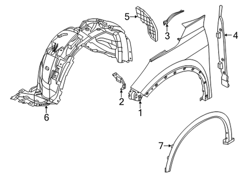 NISSAN XTRAIL 2022 ONWARDS FRONT WING PRIMED STEEL DRIVER SIDE RIGHT