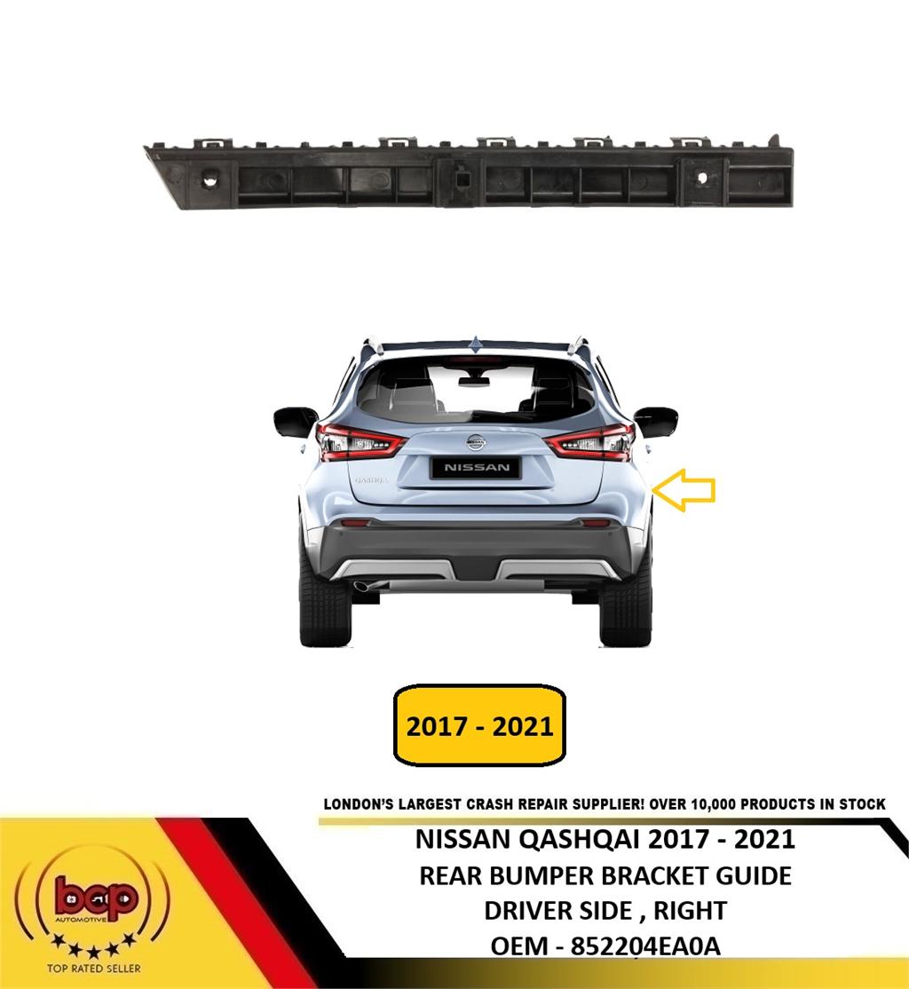 NISSAN QASHQAI 2017 - 2021 REAR BUMPER LEFT BRACKET MOUNTING HOLDER WING GUIDE