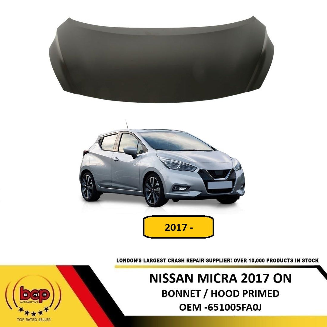 NISSAN MICRA 2017 ONWARDS BONNET HOOD STEEL 651005FA0J DELIVERED