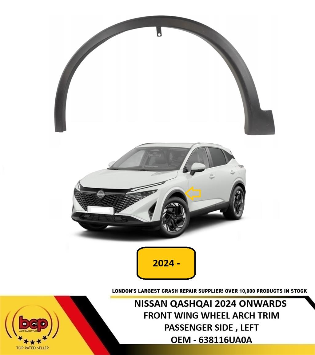 NISSAN QASHQAI 2024 ONWARDS FRONT WING WHEEL ARCH TRIM MOULDING PASSENGER LEFT
