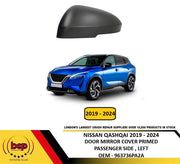 NISSAN QASHQAI 2021-2024 DOOR MIRROR CASING COVER PRIMED PASSENGER SIDE LEFT NEW