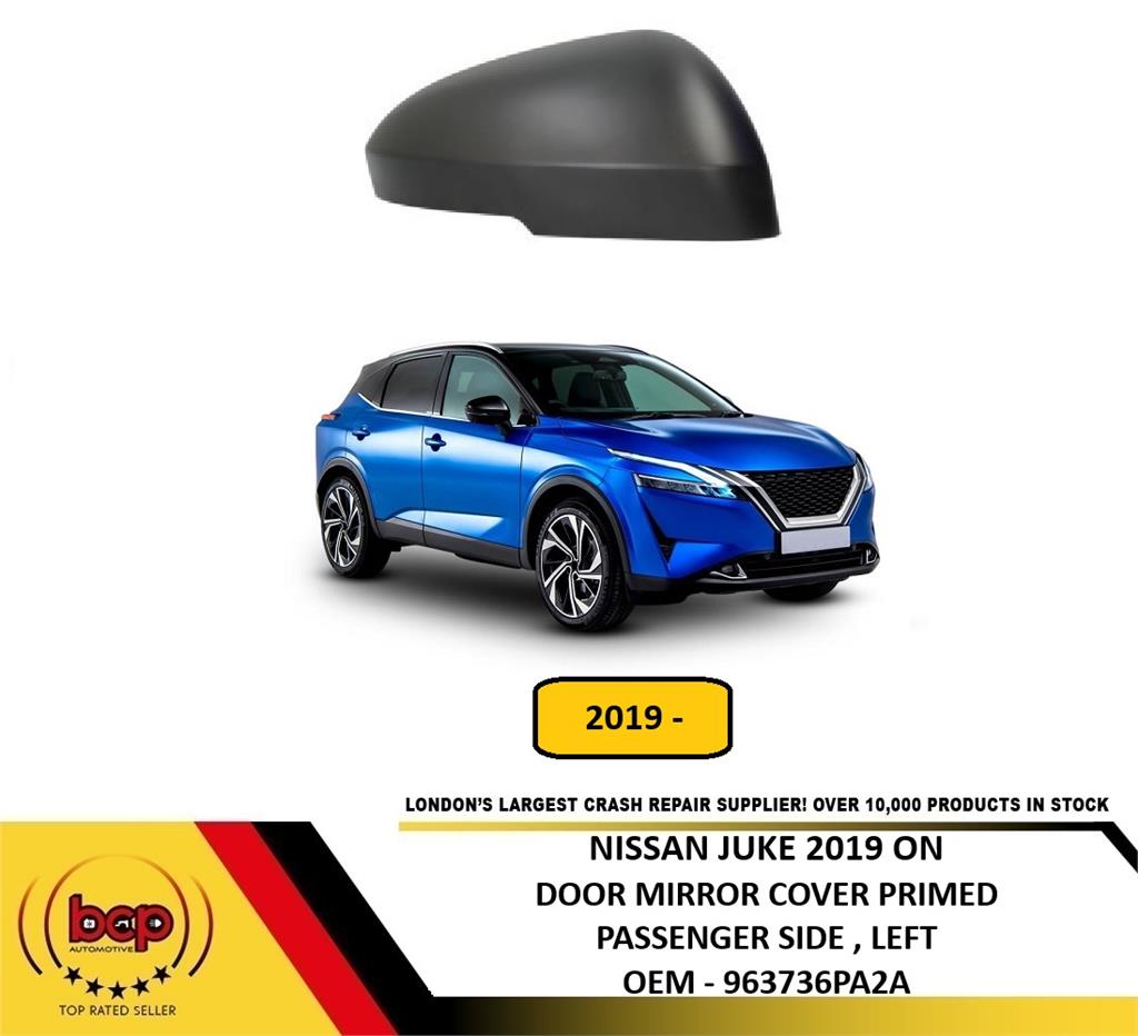NISSAN QASHQAI 2021 - 2024 DOOR MIRROR CASING COVER PRIMED DRIVER SIDE RIGHT NEW