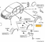 Load image into Gallery viewer, NISSAN QASHQAI 2024 ON REAR WHEEL ARCH TRIM MOULDING PASSENGER LEFT 938296UA0A