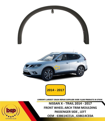 NISSAN X-TRAIL 2014 - 2017 FRONT WHEELARCH TRIM MOULDING PASSENGER LEFT 638614CE1A