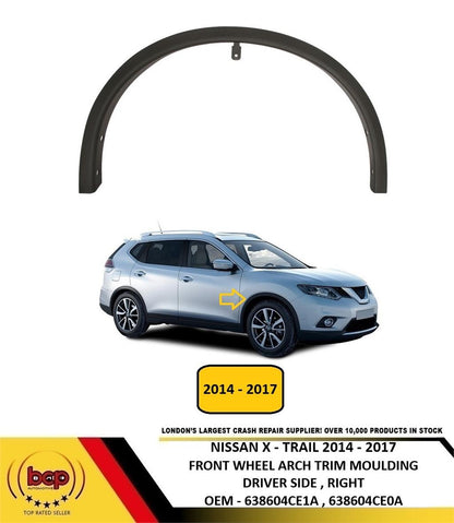 NISSAN X-TRAIL 2014 - 2017 FRONT WHEELARCH TRIM MOULDING DRIVER SIDE RIGHT 638604CE1A