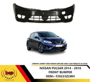 NISSAN PULSAR 2014 - 2018 FRONT BUMPER NO PARKING SENSORS F20223ZLMH