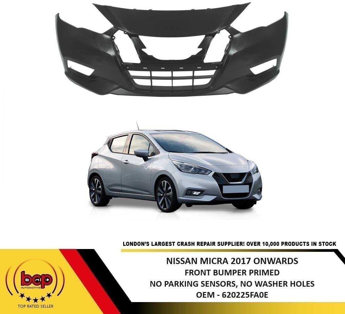NISSAN MICRA 2017 ON FRONT BUMPER NO PARKING SENSOR NOT PRIMED OEM QUALITY