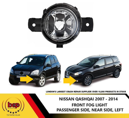 NISSAN QASHQAI 2010 - 2014 FRONT FOG LIGHT PASSENGER SIDE LEFT FOGLAMP