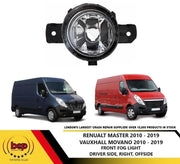 RENAULT MASTER 2010 - 2019 FRONT FOG LIGHT DRIVER SIDE RIGHT FOGLAMP