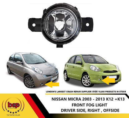 NISSAN MICRA K13 2010 - 2013 FRONT FOG LIGHT DRIVER SIDE RIGHT FOGLAMP