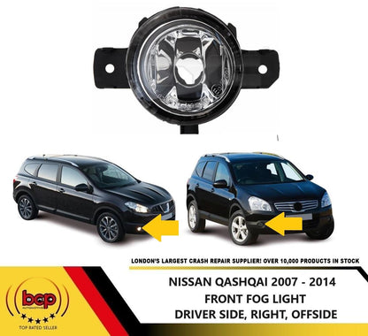 NISSAN QASHQAI 2007 - 2010 FRONT FOG LIGHT DRIVER SIDE RIGHT FOGLAMP