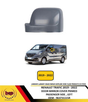 RENAULT TRAFIC 2014 - 2019 DOOR WING MIRROR COVER PRIMED PASSENGER SIDE LEFT