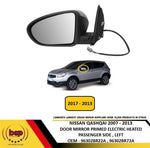 Load image into Gallery viewer, NISSAN QASHQAI 2007 -2013 DOOR MIRROR PRIMED ELECTRIC MANUAL FOLD PASSENGER LEFT
