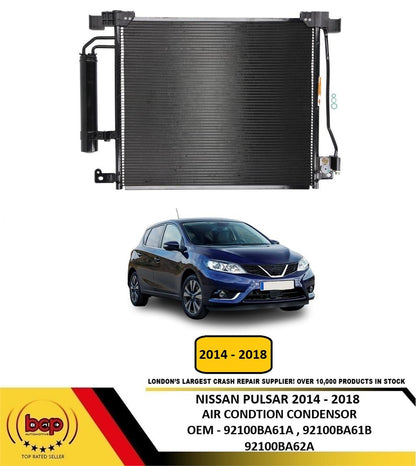 NISSAN PULSAR 2014 - 2018 AIR CONDITION A/C CONDENSOR AIR CON RADIATOR 92100BA61