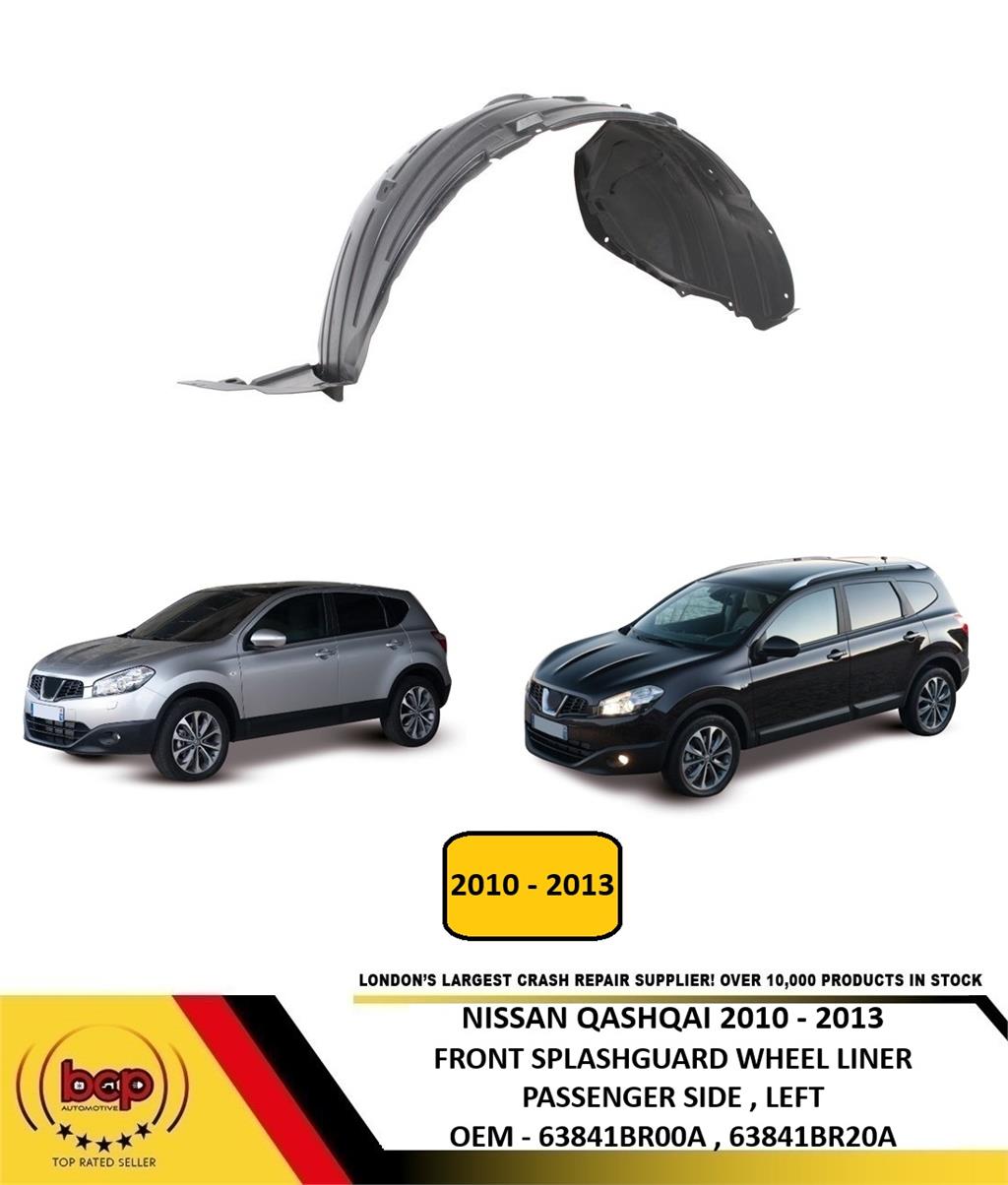 NISSAN QASHQAI 2010 - 2013 FRONT WING SPLASH GUARD INNER ARCH LEFT PASSENGERS