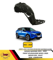 NISSAN QASHQAI 2021 - 2024 FRONT WING SPLASHGUARD WHEEL ARCH LINER INNER RIGHT