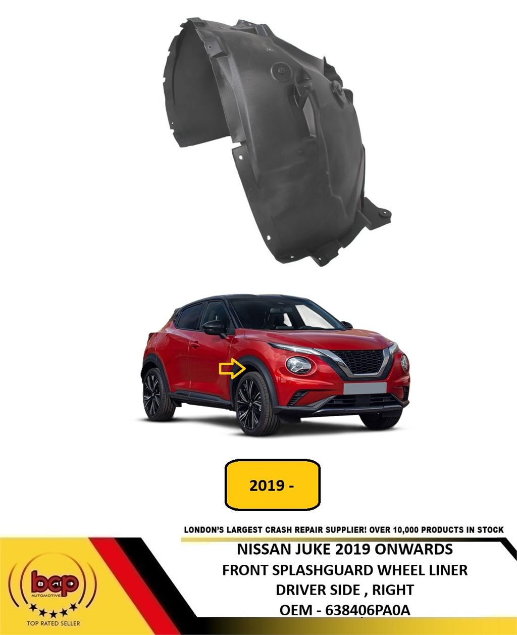 NISSAN JUKE 2019 ON FRONT SPLASHGUARD WHEEL LINER DRIVER SIDE RIGHT 638406PA0A