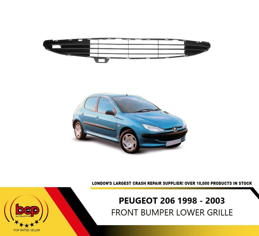 PEUGEOT 206 1998 - 2006 FRONT BUMPER LOWER CENTRE GRILLE  7414V2
