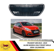 PEUGEOT 208 2015 - 2018 FRONT BUMPER CENTRE GRILLE & CHROME FRAME ALLURE MODEL