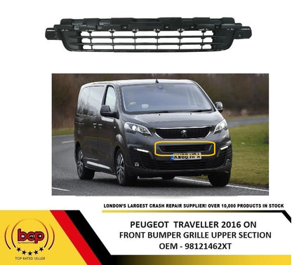 PEUGEOT TRAVELLER 2016 ON FRONT BUMPER GRILLE UPPER FOR PAINTED BUMPER ONLY