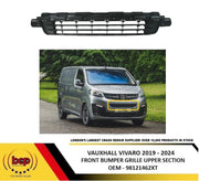 VAUXHALL VIVARO 2019 - 2024 FRONT BUMPER GRILLE UPPER FOR PAINTED BUMPER ONLY