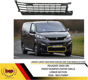 PEUGEOT TRAVELLER 2016 ON FRONT BUMPER CENTRE GRILLE LOWER FOR PAINTED BUMPER