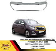 PEUGEOT 108 2014 – 2022 FRONT RADIATOR GRILLE MOULDING CHROME FRAME 1612201780
