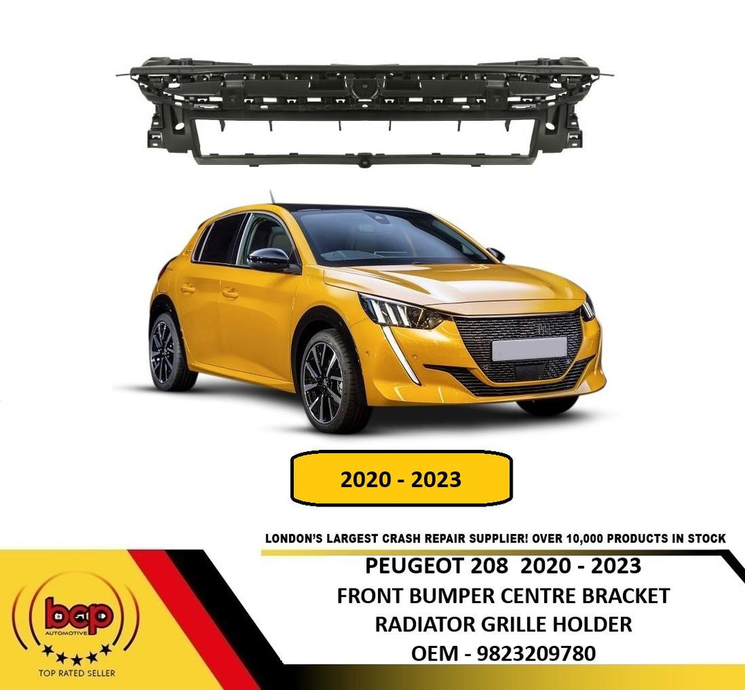 PEUGEOT 208 2020 - 2023 FRONT BUMPER UPPER BRACKET CENTRE SECTION NEW