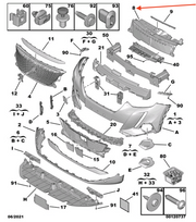 PEUGEOT 2008 2020 ON BONNET SLAM PANEL MOULDING PLASTIC TRIM TOP 9838455280