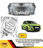 Load image into Gallery viewer, PEUGEOT 208 2023 ON ACTIVE MODEL RADIATOR GRILLE WITH PDC AND RADAR 9855774880